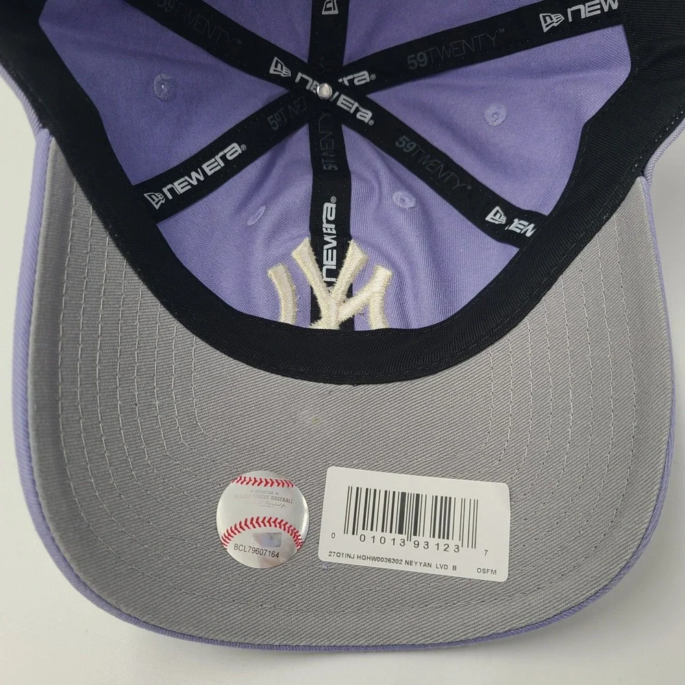 New York Yankees Hat Fitted 7 1/2 New Era 59Twenty Purple Faded MLB Baseball Men
